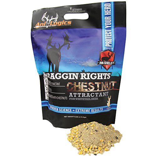 Ani-Logics Outdoors Braggin’ Rights Chestnut attractant bag draws whitetails for scouting.