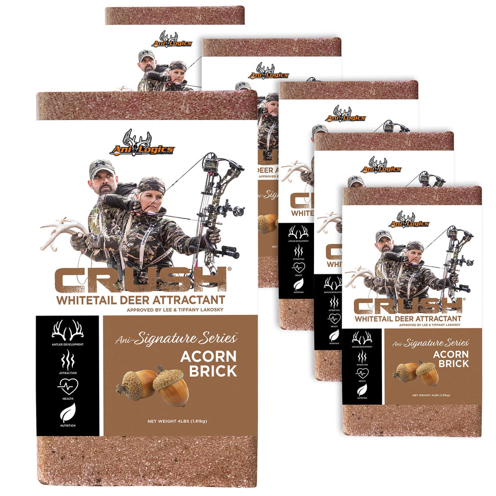Ani-Logics Outdoors Crush Attractant Brick Acorn closeup for deer attraction and nutrition