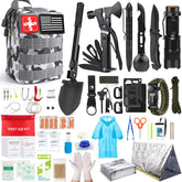 ANJIME survival kit 222pcs gear bag front — compact, quick-access emergency essentials.