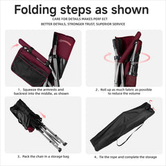 Anmiro folding camping chair storage bag enables easy transport and organization.
