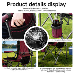 Anmiro folding camping chair sturdy frame highlights long-lasting outdoor reliability.