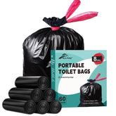 Ann Katy portable toilet bags with drawstring closure offer hygienic sealing on camping trips.