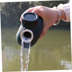 Anneome 1L canteen side hook detail, ready to hang on your backpack.