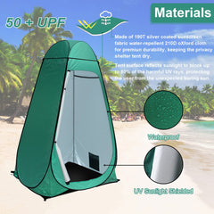 anngrowy camping shower tent interior with standing room for comfortable use