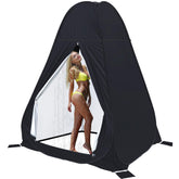 anngrowy shower privacy tent interior shows spacious 59x59x84 inch space for two people