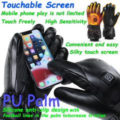 ANSOZLEE heated gloves gripping a motorcycle handlebar in cold weather