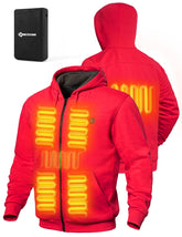 ANTARCTICA GEAR Heated Hoodie front heat zones deliver rapid warm comfort
