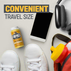 Anti Monkey Butt travel-size bottle in pack display highlighting portability and freshness