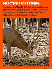 Trail area with Power Rack attractant for deer during foraging