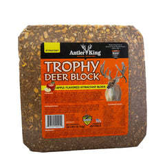 Antler King Trophy Deer Block 20lb with apple flavor attracts deer over longer seasons.