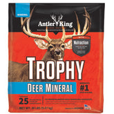 Antler King Trophy Deer Mineral bag on shelf supports antler development potential