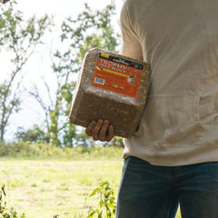 Antler King year-round deer block offers a palatable protein-rich option for deer.