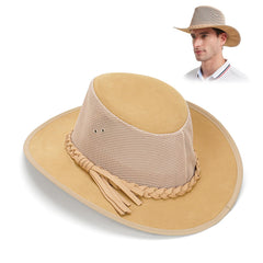 Anycosy mesh sun hat for men in natural color - front view