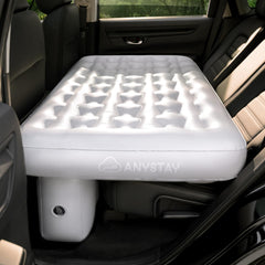 Anystay car back seat mattress with built-in pump enables quick setup for road trips.
