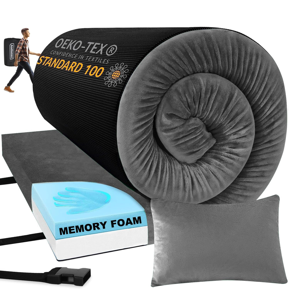 Aodisman sleeping pad 3-inch memory foam mattress for camping comfort