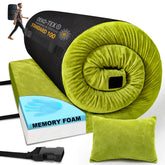 Aodisman sleeping pad memory foam 3-inch close-up showing contour support for comfort.