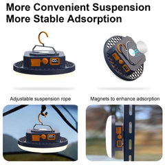 AODOO IP45 waterproof tent light withstands rain for reliable camping illumination.
