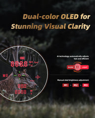 AOFAR HX2000 angle-distance display aiding elevation measurements.