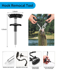 Hook remover tool included in the AOFUXTI fishing tool kit