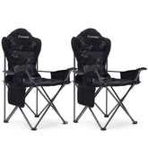 Aohanoi camping chairs 2-pack in camo setup for comfortable outdoor seating.