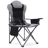Aohanoi folding camping chair with 5-degree tilt for all-day outdoor comfort.