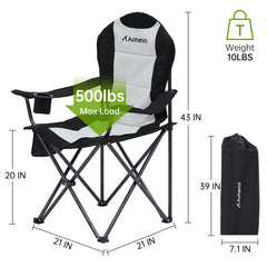 Aohanoi padded lumbar-support chair for long-lasting comfort around a campfire.