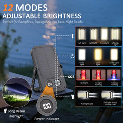 AOMEES camping lantern with dimmable brightness for any campsite scene.
