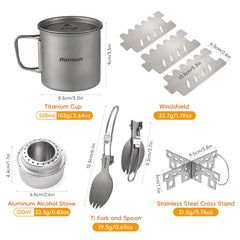 Aomiun compact alcohol stove heats water quickly during backpacking.
