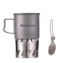 Aomiun titanium camping cup 500ml ultralight for backpacking meals