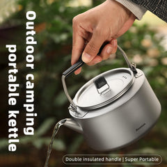 Aomiun Titanium Kettle 1L capacity supports group drinks during camping