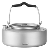 Aomiun titanium kettle with 600ml capacity for backpacking and camping.