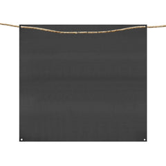 Aoneky backstop hanging setup showing rope mounting for easy installation.