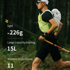 AONIJIE 15L hydration backpack side view in black for compact profile