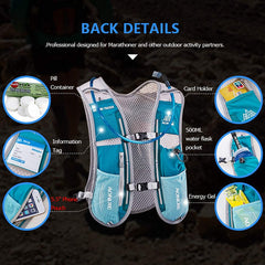 AONIJIE Hydration Vest 5L chest strap demonstrates stable, bounce-free wear