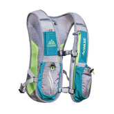 AONIJIE running vest mint green front view highlighting lightweight fit for trail runs.