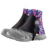AONIJIE upgrade waterproof low ankle gaiters front view protects against mud and debris on trails