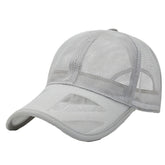 aoozleny gray mesh baseball cap back adjustable buckle