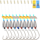 Aosethefrt Texas rig kit components spread out: weights, hooks, and eye beads