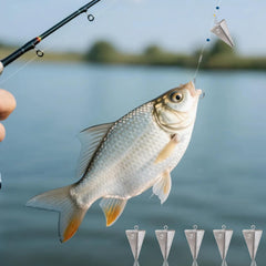 Pyramid sinkers providing stable bottom contact in waves