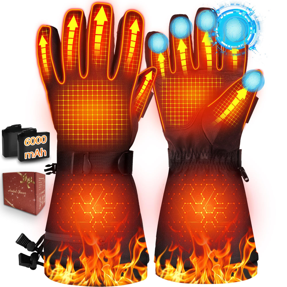 Aotomee heated gloves show battery life up to 10 hours for all day warmth.