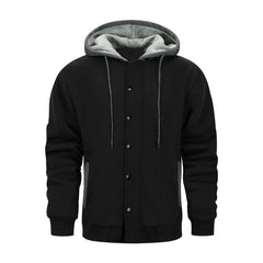 AOTORR men's full-zip with button-down closure offers versatile layering and secure closure.