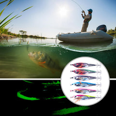 APCANS luminously squid jig 9.7 cm glows to lure squid and cuttlefish