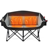 Apollo Walker heated double camping chair front view for two-person outdoor comfort