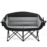 Apollo Walker oversized double camping chair demonstrates roomy seating for two adults outdoors.