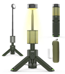 APTMAPT telescopic camping light extended head for easy handheld outdoor illumination.