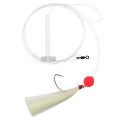 Aqua-Clear rig featuring a 2/0 nickel wide-gap hook and AFW swivel for sturdy saltwater setups.