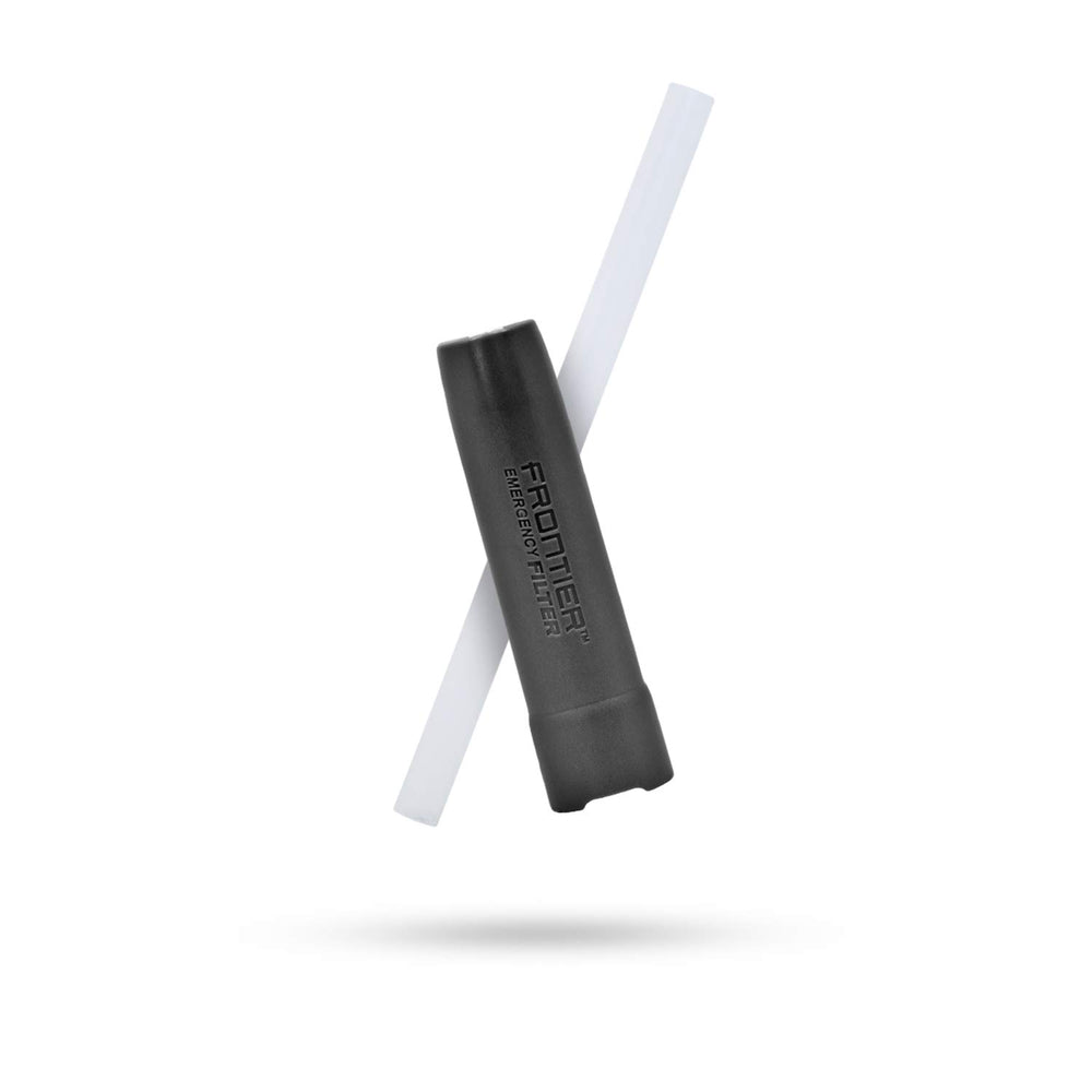 Aquamira Frontier emergency filter straw, setup-ready for reliable trail hydration.