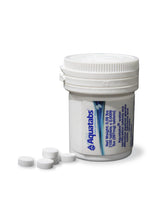 Aquatabs 397mg tablets in packaging ready for travel and camping purification.