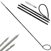 Aquatic Hunt Pro 66in pole spear assembled for precise underwater hunting and quick deployment.