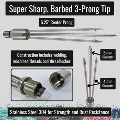 Aquatic Hunt Tourney King 7-inch replaceable tip for secure catches.